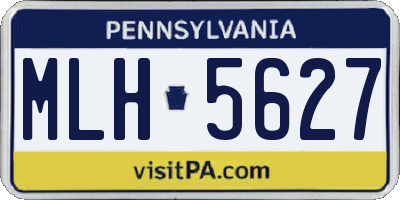 PA license plate MLH5627
