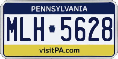 PA license plate MLH5628