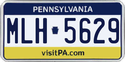 PA license plate MLH5629