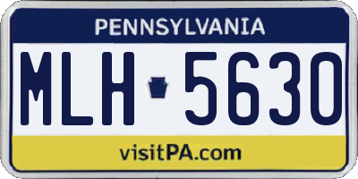 PA license plate MLH5630