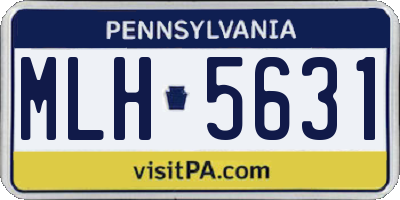 PA license plate MLH5631