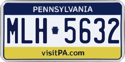 PA license plate MLH5632