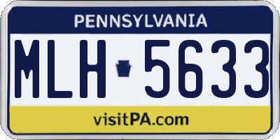 PA license plate MLH5633