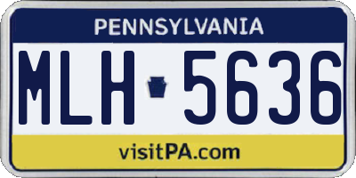 PA license plate MLH5636