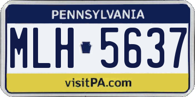 PA license plate MLH5637
