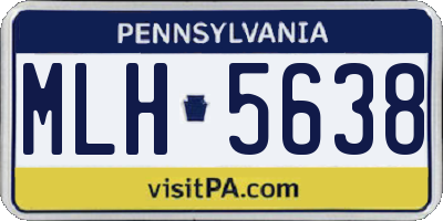 PA license plate MLH5638