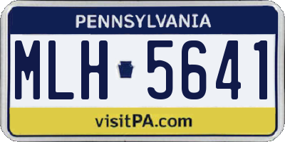 PA license plate MLH5641