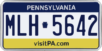 PA license plate MLH5642