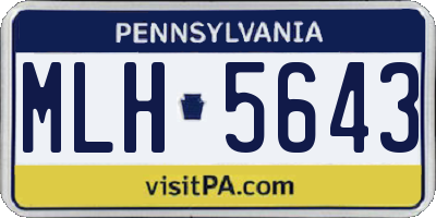 PA license plate MLH5643