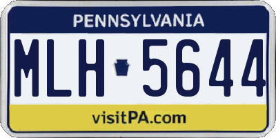 PA license plate MLH5644
