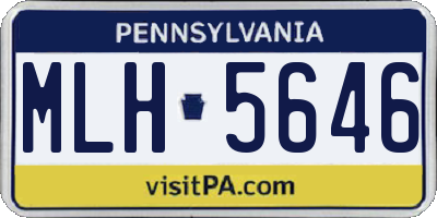 PA license plate MLH5646