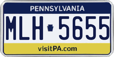 PA license plate MLH5655