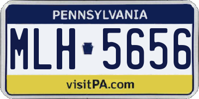 PA license plate MLH5656