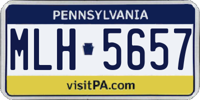 PA license plate MLH5657