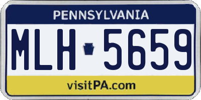PA license plate MLH5659