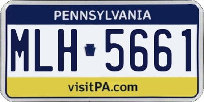 PA license plate MLH5661
