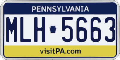 PA license plate MLH5663