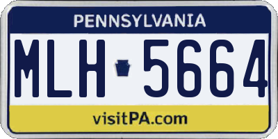 PA license plate MLH5664