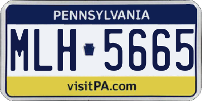 PA license plate MLH5665