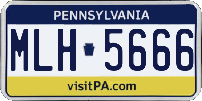 PA license plate MLH5666