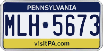 PA license plate MLH5673