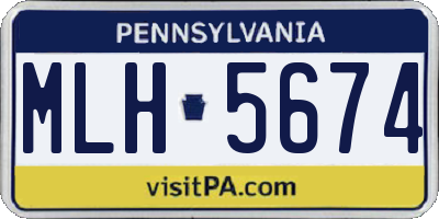 PA license plate MLH5674