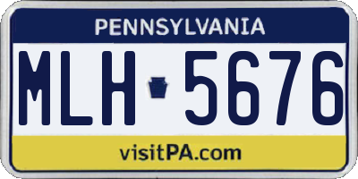 PA license plate MLH5676