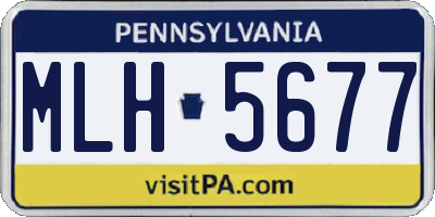 PA license plate MLH5677