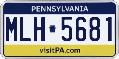 PA license plate MLH5681