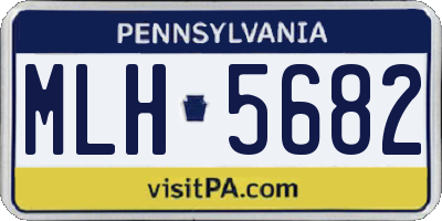 PA license plate MLH5682