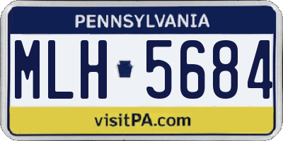 PA license plate MLH5684