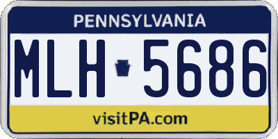 PA license plate MLH5686