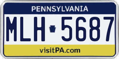PA license plate MLH5687