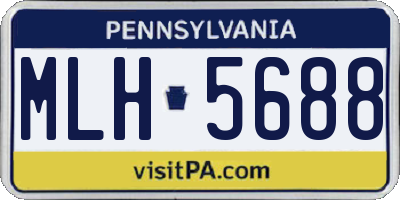 PA license plate MLH5688