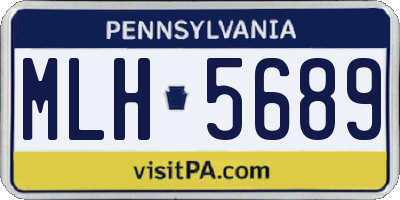PA license plate MLH5689
