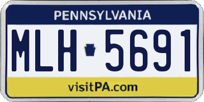 PA license plate MLH5691