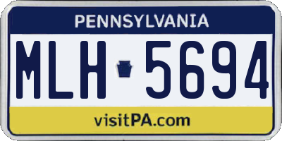 PA license plate MLH5694