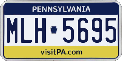 PA license plate MLH5695