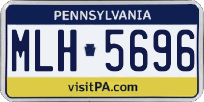 PA license plate MLH5696