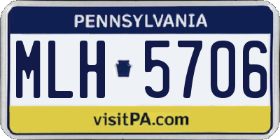 PA license plate MLH5706