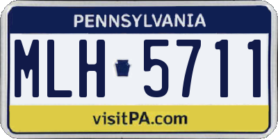 PA license plate MLH5711
