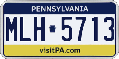 PA license plate MLH5713