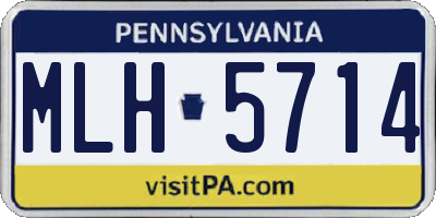 PA license plate MLH5714