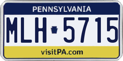 PA license plate MLH5715