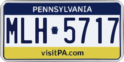 PA license plate MLH5717
