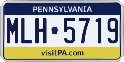 PA license plate MLH5719