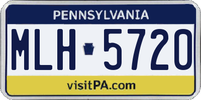 PA license plate MLH5720