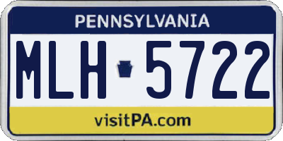 PA license plate MLH5722