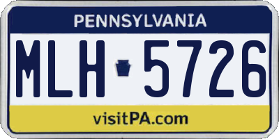 PA license plate MLH5726