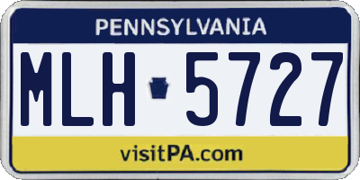 PA license plate MLH5727